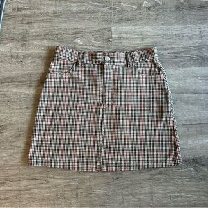 Brandy Melville Plaid Houndstooth Skirt